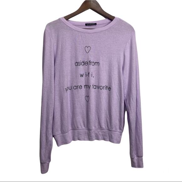 WILDFOX “Aside From Wi-Fi, You Are My Favorite” sweater Small - Picture 1 of 6